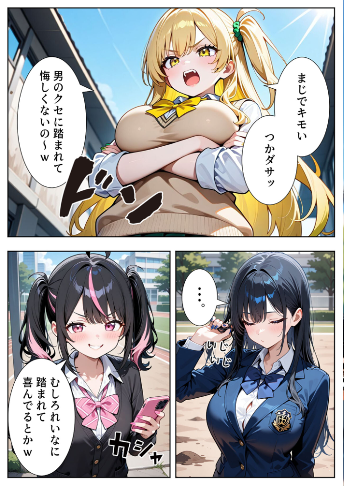 いじめられてた陰キャのボクがカーストトップギャルに中●し報復した話〜南条れいな 裏切り編〜 モザイク版【hentai エロ漫画】 サンプル画像