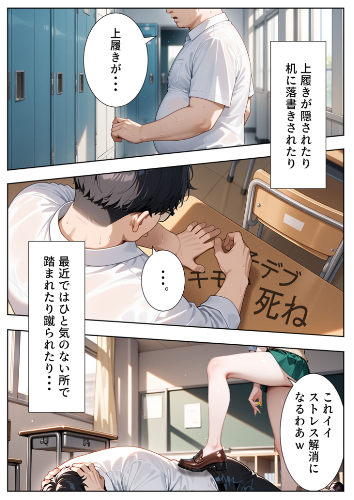 いじめられてた陰キャのボクがクール系巨乳ギャルに中●し報復した話〜黒川あやか イケナイ関係編〜 モザイク版【hentai エロ漫画】 サンプル画像