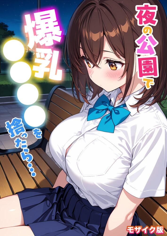 夜の公園で爆乳●●●●を拾ったら… モザイク版【hentai エロ漫画】 サンプル画像