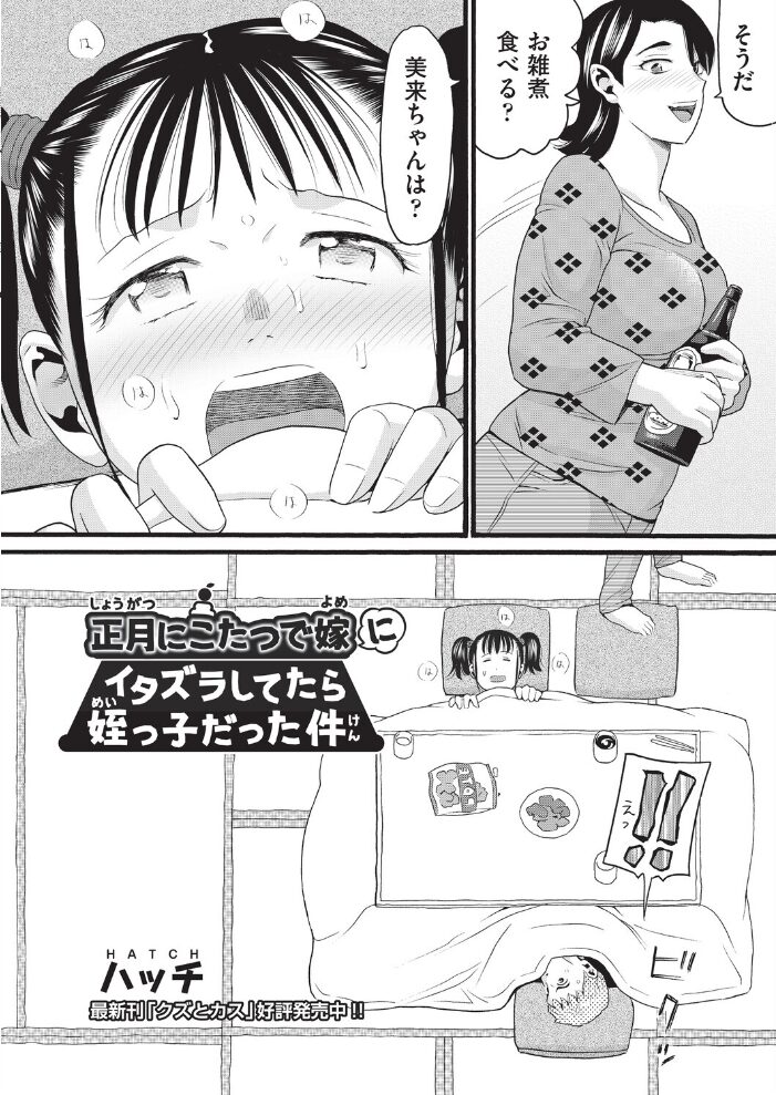 正月にこたつで嫁にイタズラしてたら姪っ子だった件  ハッチ サンプル画像