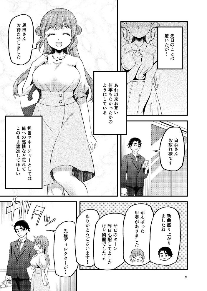 失恋アイドルとマネージャーはエレベーターに閉じ込められたあと 赤丸めんこ サンプル画像