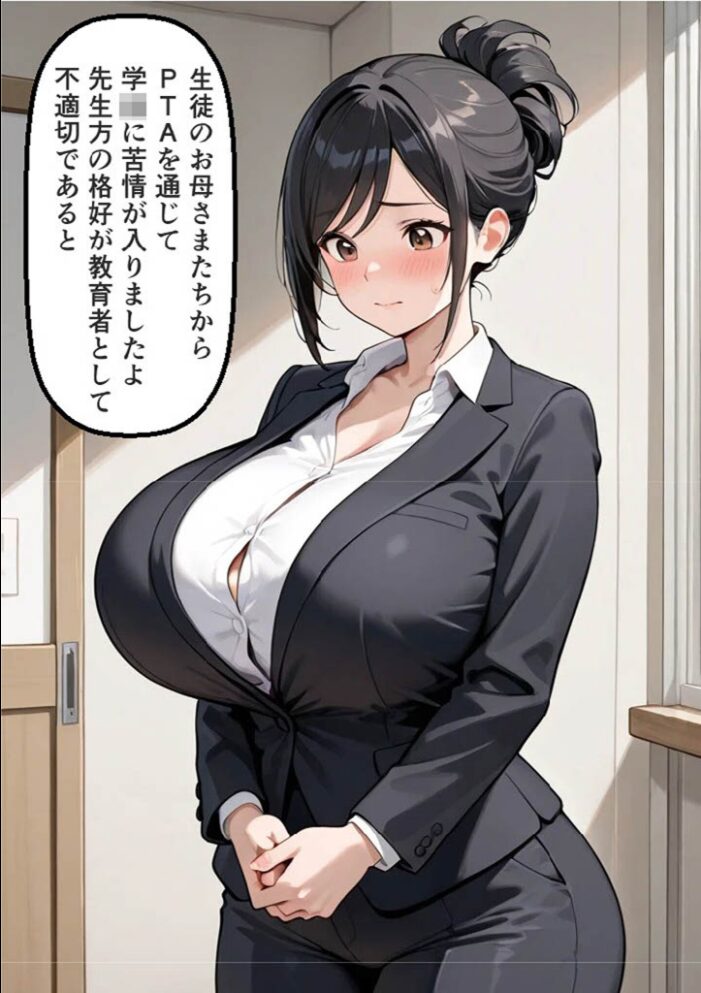闘乳日誌-美人巨乳教師対決- モザイク版【hentai エロ漫画】 サンプル画像